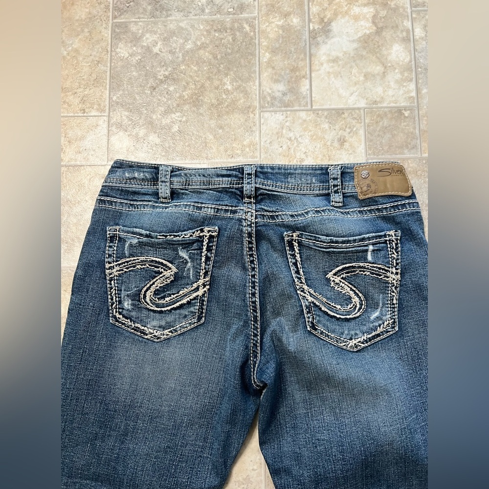 Women’s silver jeans distressed boyfriend 31/25 - Picture 8 of 10